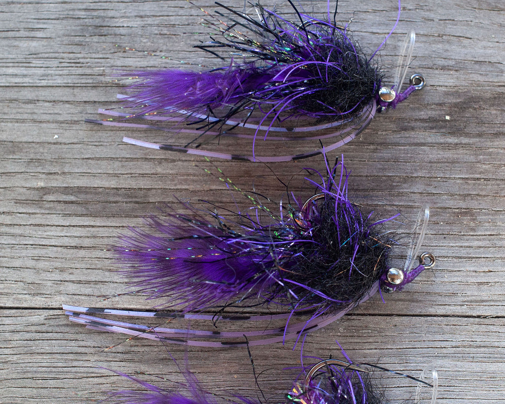 Typical blurple redfish guide fly