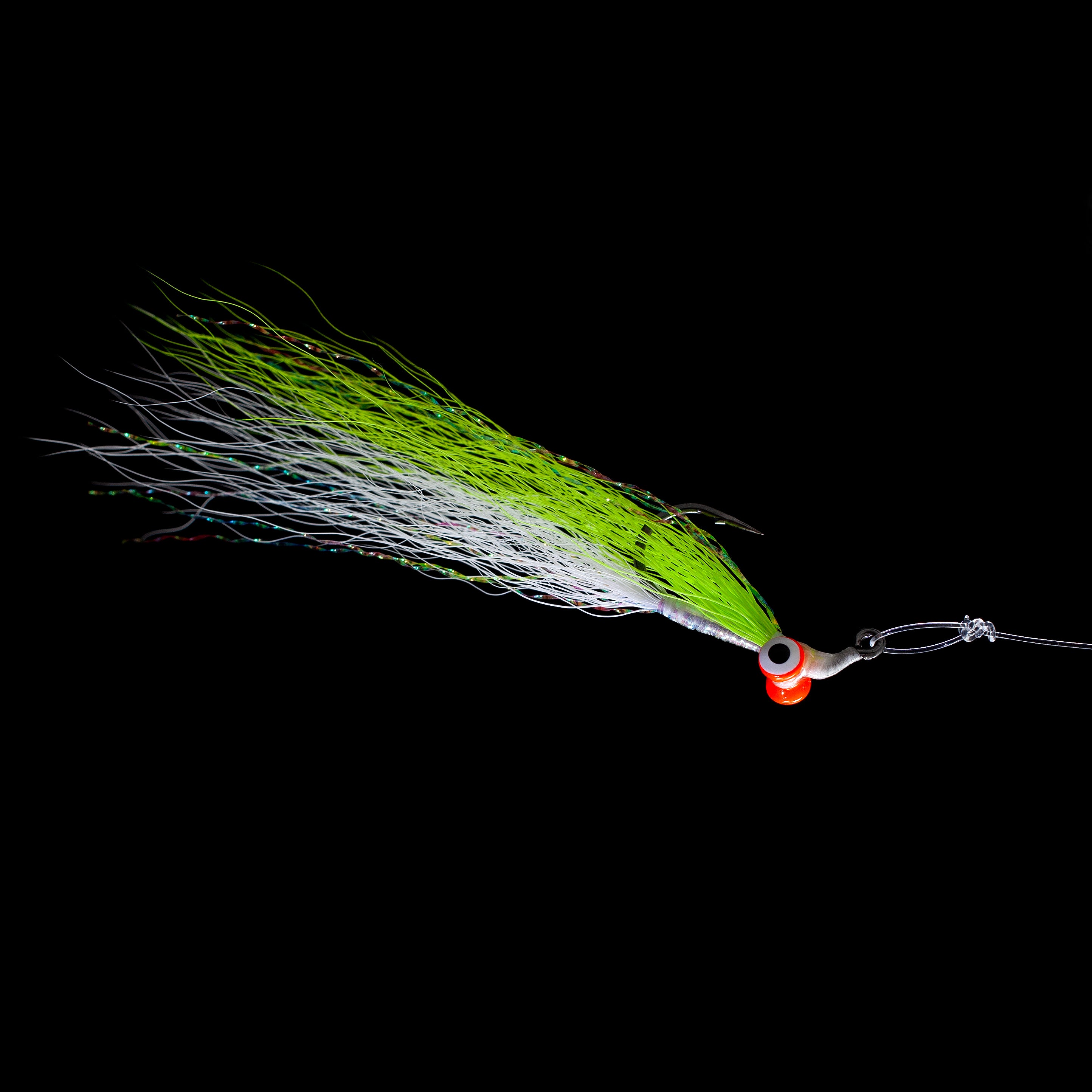 Chart and white jig hook fly